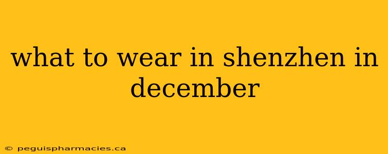 what to wear in shenzhen in december